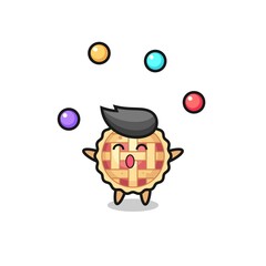 Obraz premium the apple pie circus cartoon juggling a ball