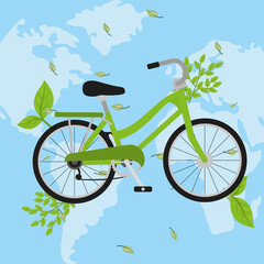 Fototapeta na wymiar bicycle eco transport poster