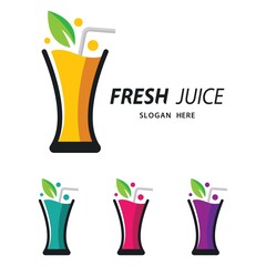 Fresh juice logo images illustration