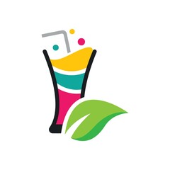 Fresh juice logo images illustration