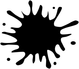 飛び散る血液のシルエット