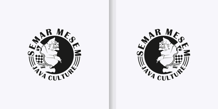 SEMAR vintage logo, puppet characters, Javanese tradition