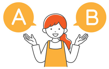 イラスト素材　主婦　