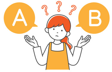 イラスト素材　主婦　選択