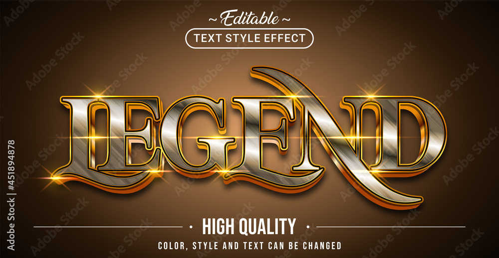 Poster Editable text style effect - Legend text style theme.