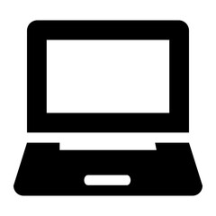 Laptop Glyph Icon Vector