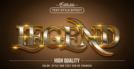 Fototapeta Editable text style effect - Legend text style theme. obraz