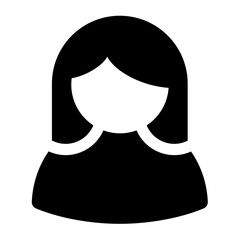 Woman Glyph Icon Vector