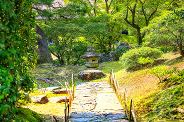 京都、桂離宮の庭園