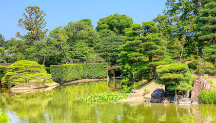 京都、桂離宮の庭園