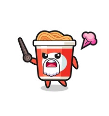 cute instant noodle grandpa is getting angry
