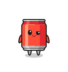 drink can cartoon with an arrogant expression