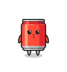 the bored expression of cute drink can characters