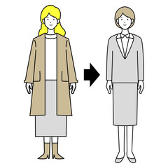 就活準備する女子大生