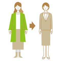 就活準備する女子大学生