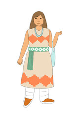 Young girl in traditional Navajo attire