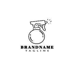 spray bottle cartoon logo icon design template vector illustration