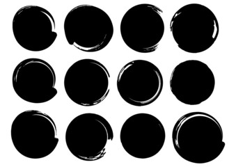 年賀状　和風　筆　線　フレーム　素材　セット