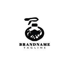 spray bottle cartoon logo icon design template illustration