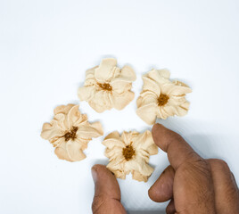 Traditional cake from Indonesia shaped like a rose with a sweet savory taste