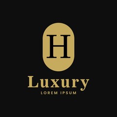 Naklejka premium simple alphabet logo luxury concept with ellipse combination