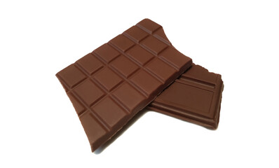 dark chocolate isolated on white background