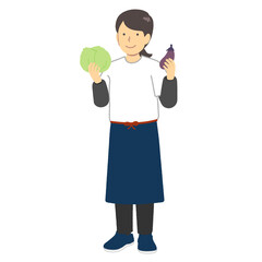八百屋の女性