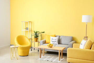 Interior of stylish living room