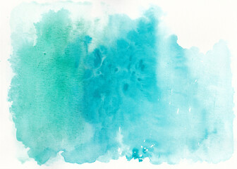 水色と緑色の水彩テクスチャ