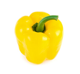sweet yellow pepper, paprika, isolated on white background, clipping path