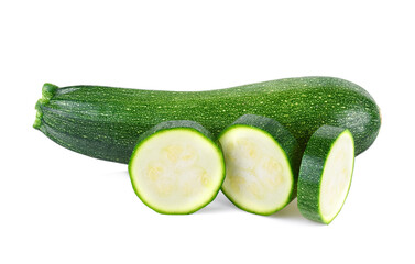 zucchini isolated on white background