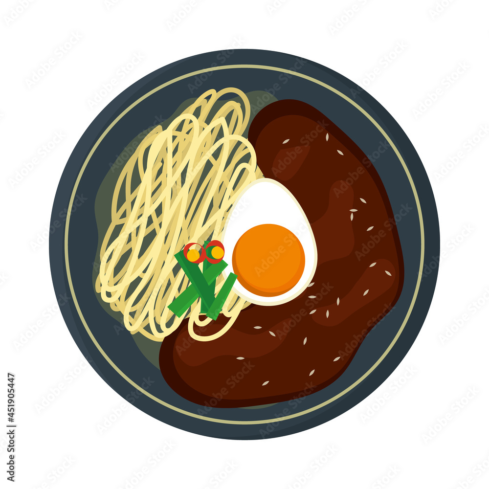 Canvas Prints korean Jajangmyeon dish