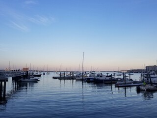 Sailboats at Dusk