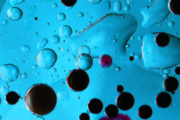 oil bubbles on glass