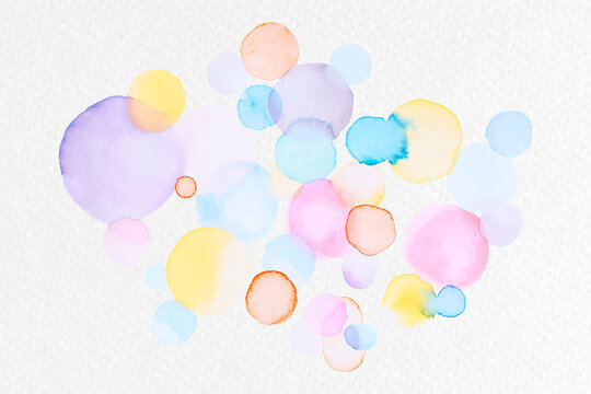 Colorful abstract watercolor blobs vector