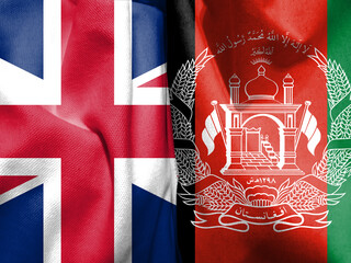 British flag and Afghanistan flag