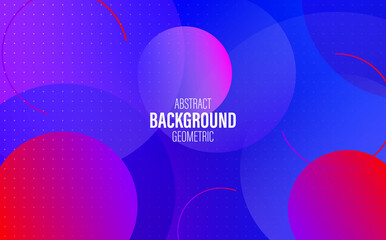 Modern trending bright geometric gradient background, wallpaper, poster with Memphis style elements. 
