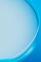Cerulean blue curve frame template vector