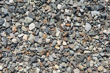 Crushed stone as a background