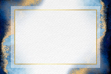 Blank golden rectangle frame vector