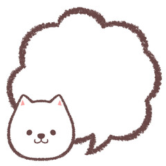 白柴犬とフキダシ