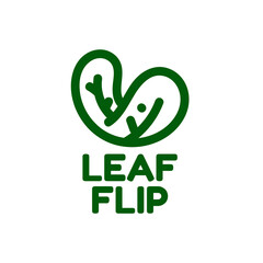Fototapeta premium flip Green leaf nature logo concept design illustration