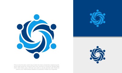 Human Resources Consulting Company, Global Community Logo. Social Networking logo designs.
