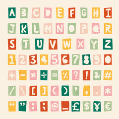 Vector Symbols, Alphabet, Numbers font lettering
