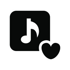 Love music icon vector graphic