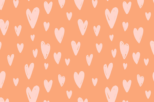 Background seamless pattern vector with cute heart