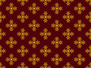 Vintage gold seamless ethnic pattern pattern background, beautiful, suitable for fabric patterns and other textile industries.