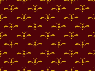 Vintage gold seamless ethnic pattern pattern background, beautiful, suitable for fabric patterns and other textile industries.