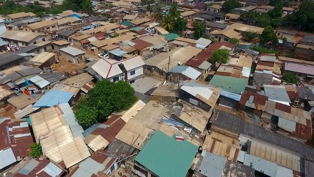A suburb of accra Ghana occupied by the less privilege who are mostly hustlers