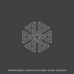 IMPOSSIBLE CONSTRUCTIONS LOGO DESIGN VECTOR